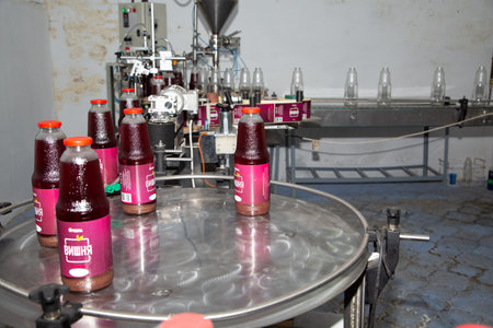 Production line of Coca-Cola soft drinks.のeditorial素材