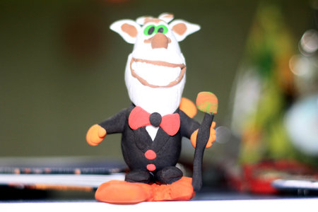 Carnival figurine of a dwarf on a white background.の写真素材