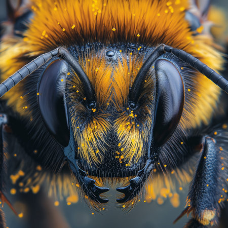 Close-up of a hornet beeの素材