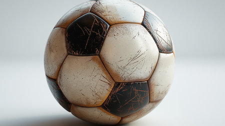 Soccer ball on a white background. Close-up. Studio shot.の素材