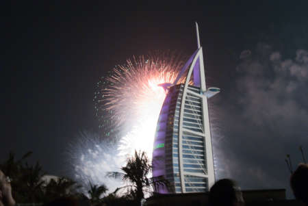Burj el Arab, New Year Fireworks, Dubai, UAE