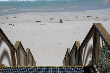 Dock to the sea in australiaの写真素材