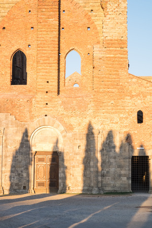 view of the abbey of san galgano in tuscanyの写真素材