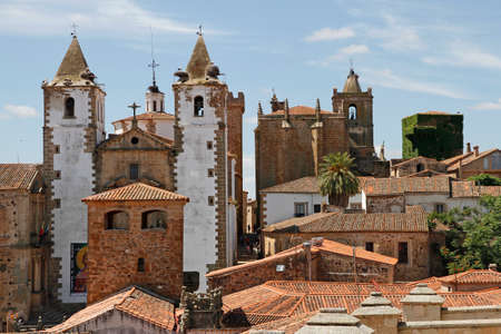 view from the rooftops of the monumental part of CÃ¡ceres