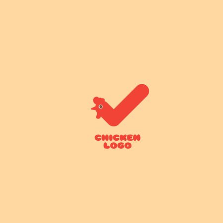 Chicken logo, Fried chicken restaurant, Rooster mascot, chicken farm and egg vector illustration.のイラスト素材