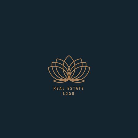 Abstract Buildings Logo. Real Estate Logo. Apartment Logo. Architecture, Resort and Creative House Logo.のイラスト素材