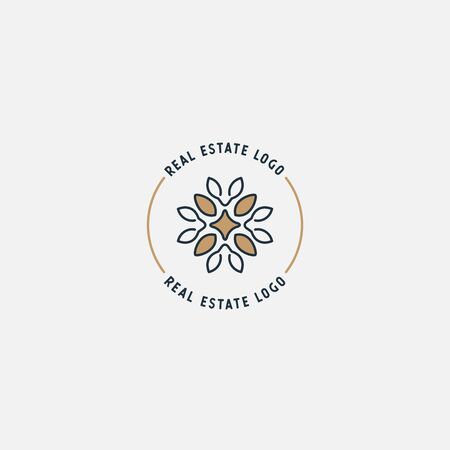 Abstract Buildings Logo. Real Estate Logo. Apartment Logo. Architecture, Resort and Creative House Logo.のイラスト素材