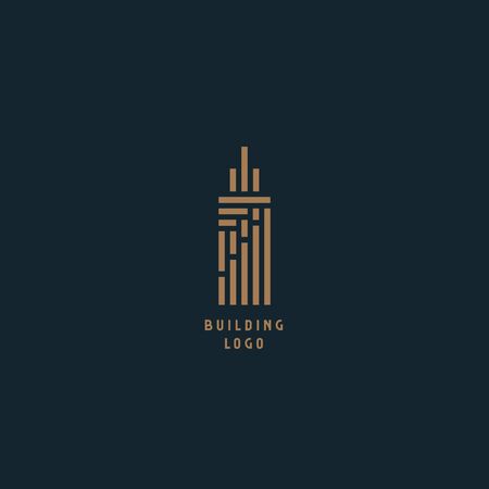 Abstract Buildings Logo. Real Estate Logo. Apartment Logo. Architecture, Resort and Creative House Logo.のイラスト素材
