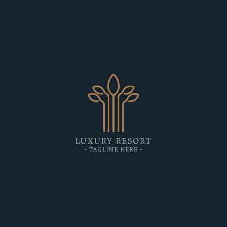 Abstract Buildings Logo. Real Estate Logo. Apartment Logo. Architecture, Resort and Creative House Logo.のイラスト素材