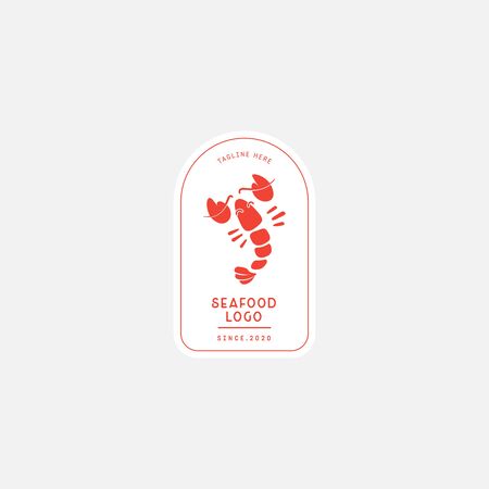 Lobster logo vector design, seafood restaurant logoのイラスト素材