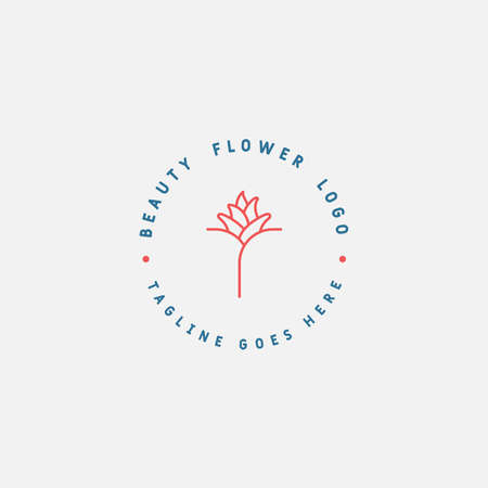 Rose logo design vector illustrationのイラスト素材