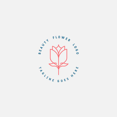 Rose logo design vector illustrationのイラスト素材