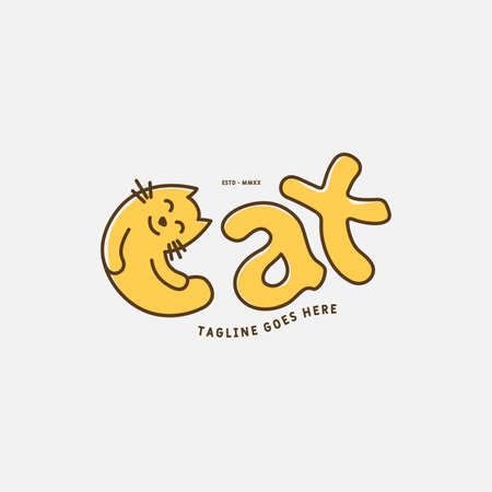 Cat icon design vector template. animal icon vectorのイラスト素材