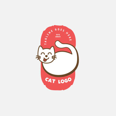 Cat icon design vector template. animal icon vectorのイラスト素材