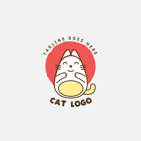 Cat icon design vector template. animal icon vectorのイラスト素材