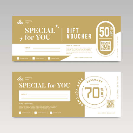 Elegant Gift Voucher Sale with Simple designのイラスト素材