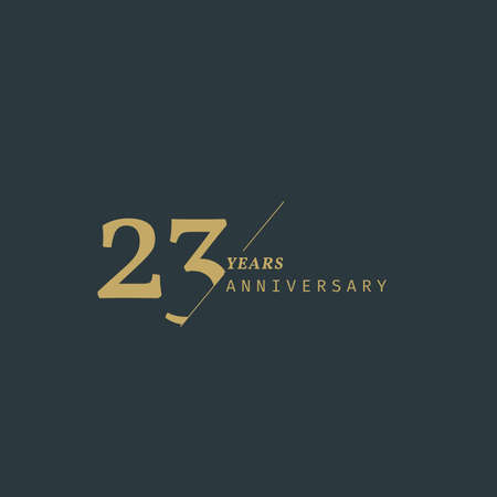 23 years anniversary logotype with modern minimalism style. Vector Template Design Illustration.のイラスト素材