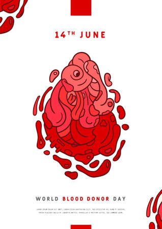 World Blood Donor Day. Vector Illustration Donate Blood Concept.のイラスト素材