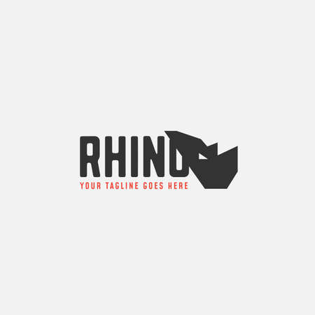 Rhino design vector template. animal vectorのイラスト素材