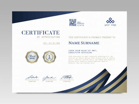 Modern Design Certificate. Certificate template awards diploma background vector modern design...