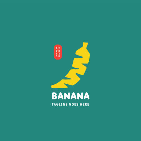 Banana Logo design template. Badges and design elements for anything business. vector illustration.のイラスト素材