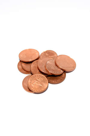 Coins isolated on white