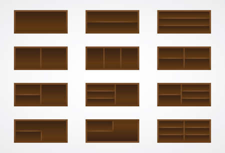 wood shelvesのイラスト素材