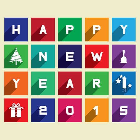 happy new year 2015のイラスト素材