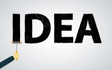 idea text  paintのイラスト素材