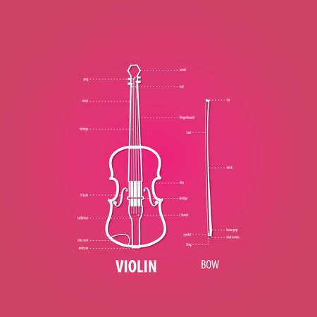violin partのイラスト素材