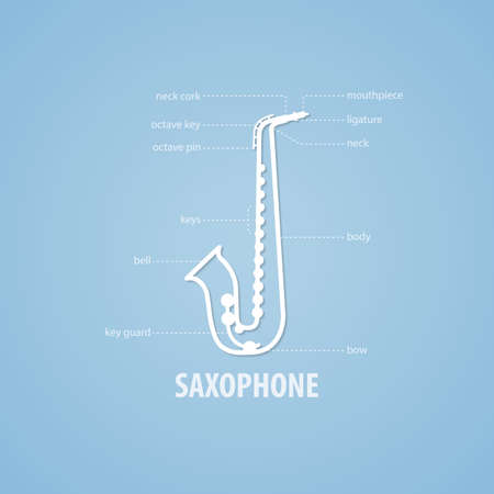 saxophone partsのイラスト素材