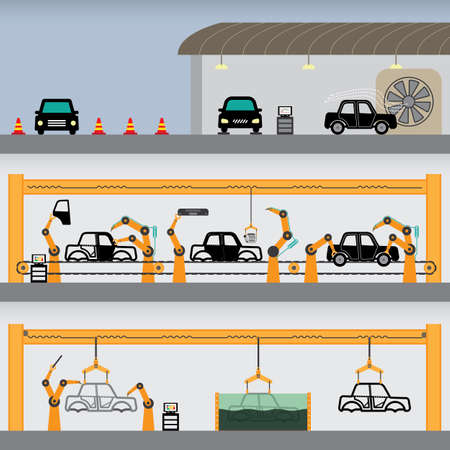 car facory simple graphicのイラスト素材