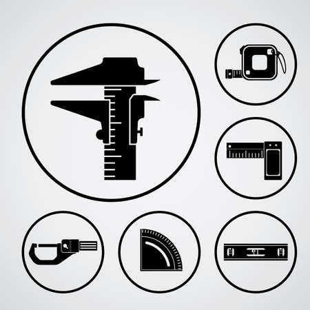 measurement black iconのイラスト素材