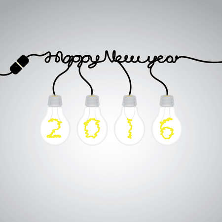 happy new year 2016のイラスト素材