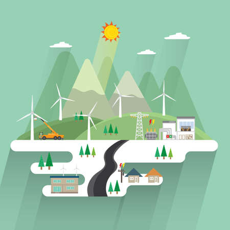wind energyのイラスト素材