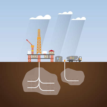 shale gas simple graphicのイラスト素材