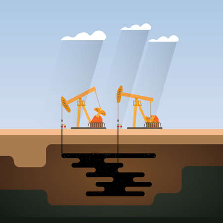 oil rig graphicのイラスト素材