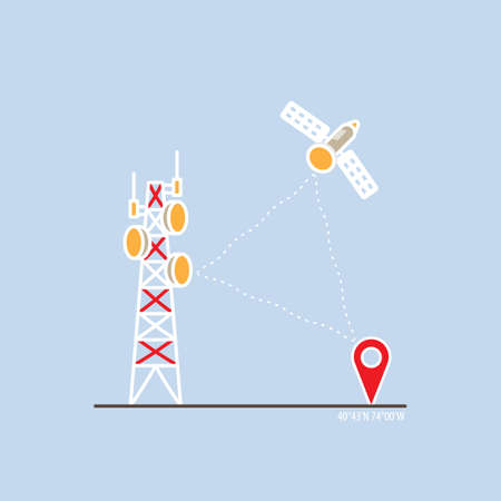 satellite gpsのイラスト素材