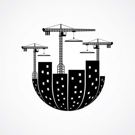 tower constructionのイラスト素材