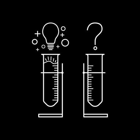 test tube for knowledge iconのイラスト素材