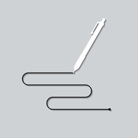 pencil with line strokeのイラスト素材