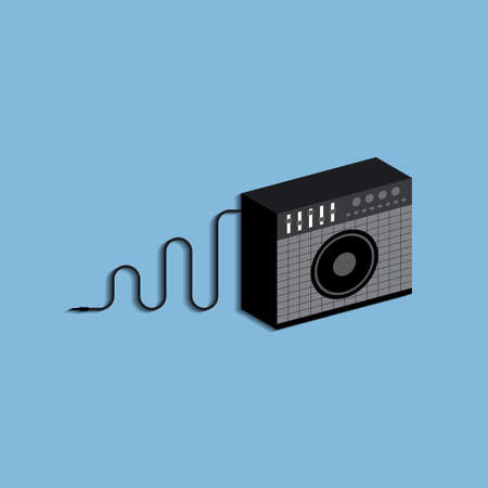 speaker and jack cableのイラスト素材