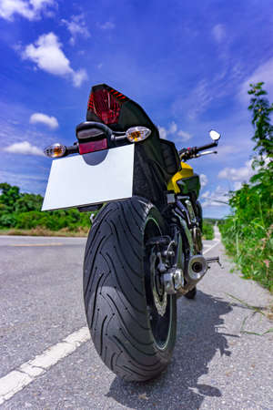 motorcycle parking on the road