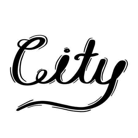City lettering on white background.のイラスト素材