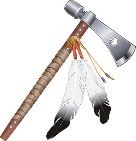 native american indian tomahawkのイラスト素材
