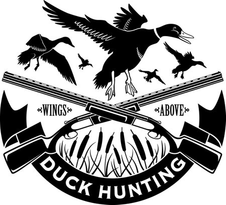 duck hunting backgrouneのイラスト素材