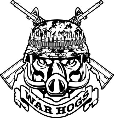 war hog soldierのイラスト素材