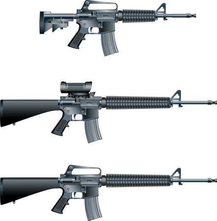 military assault rifleのイラスト素材