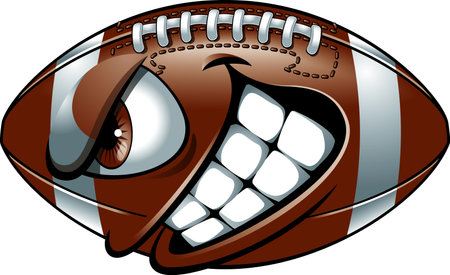 Cartoon style american gridiron football ball mascotのイラスト素材