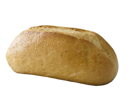 closeup of a bread roll isolated on white 